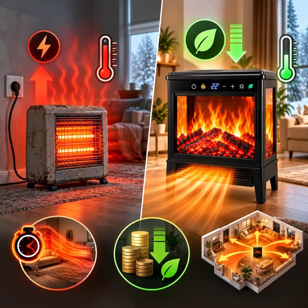 FlameX im Vergleich zum herkömmlichen Elektroofen — weniger Verbrauch und mehr Sicherheit